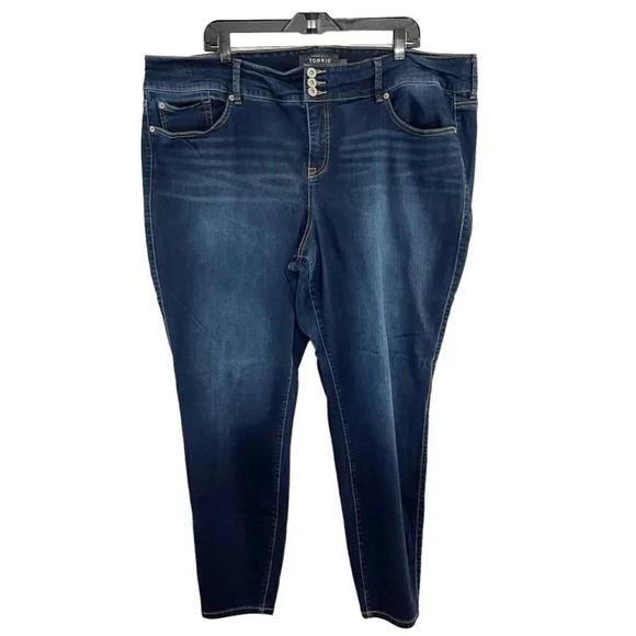 Torrid Dark Wash High Rise Jegging Jeans Women's Plus Size 26 Tall - Picture 1 of 8